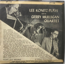 Lee Konitz Plays With Gerry Mulligan Quartet : Lee Konitz Plays With The Gerry Mulligan Quartet (7", EP)