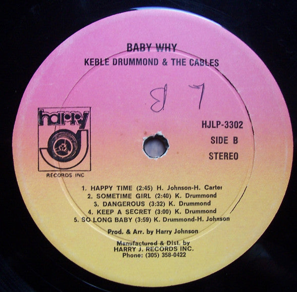 Keble Drummond & The Cables : Baby Why (LP, Album)
