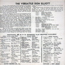 Don Elliott : The Versatile Don Elliott (7", EP, Mono)