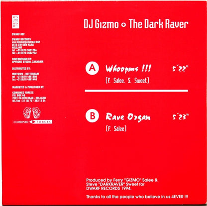 DJ Gizmo + The Dark Raver* : Party Animals (12")