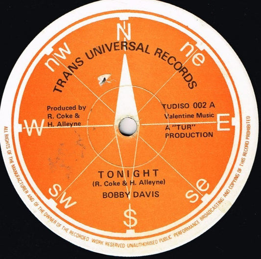 Bobby Davis (6) : Tonight / Love Comes Naturally (12", Single)