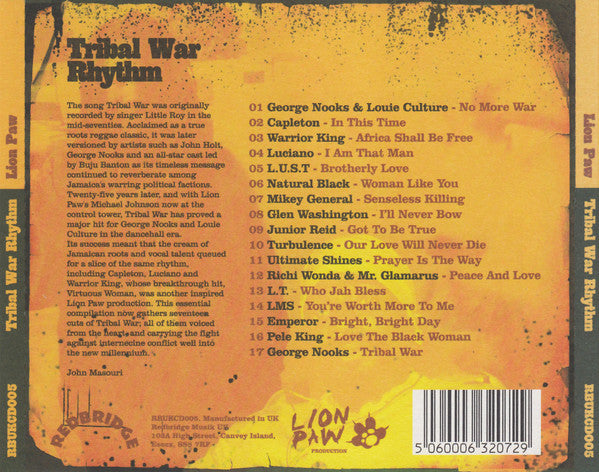 Various : Lion Paw - Tribal War Rhythm (CD, Comp)