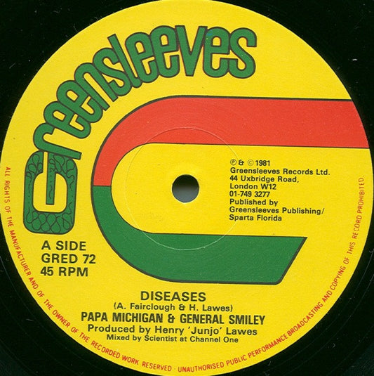 Michigan & Smiley / Little John : Diseases / Dance Hall Style (12")