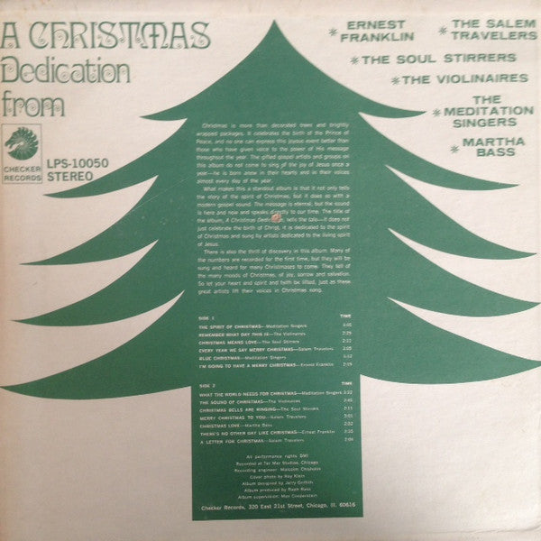 Various : A Christmas Dedication (LP, Comp)