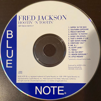 Fred Jackson : Hootin' 'N Tootin' (CD, Album, Ltd, RE)