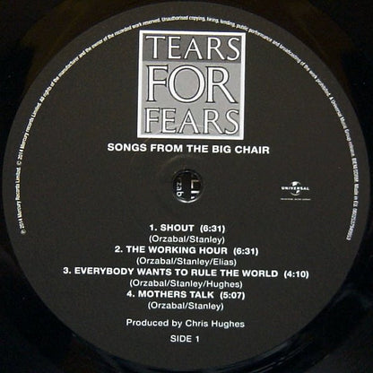 Tears For Fears : Songs From The Big Chair (LP, Album, RE, 180)