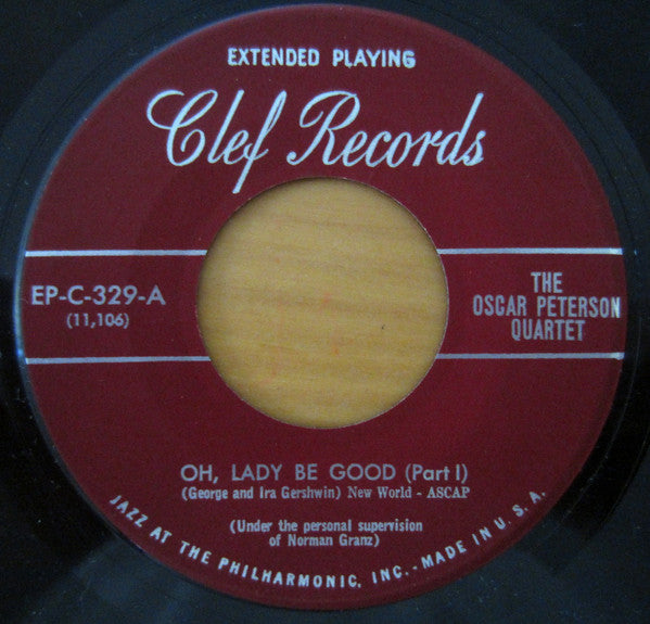Oscar Peterson : The Oscar Peterson Quartet Album # 2 (7", EP, Mono)