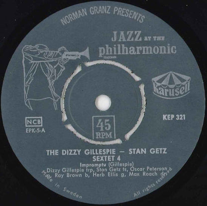 Dizzy Gillespie - Stan Getz Sextet : Diz And Getz (7", EP)