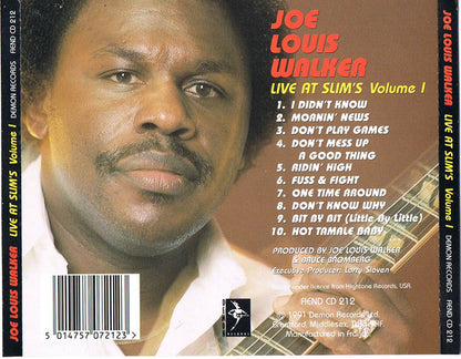 Joe Louis Walker : Live At Slim's Volume 1 (CD, Album)