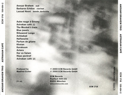 Anouar Brahem Trio : Astrakan Café (CD, Album)