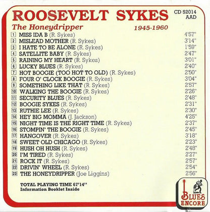 Roosevelt Sykes : The Honeydripper 1945-1960 (CD, Comp)