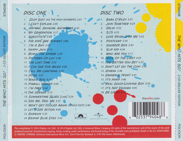 The Who : The Who Hits 50! (2xCD, Comp, Dlx, RM)