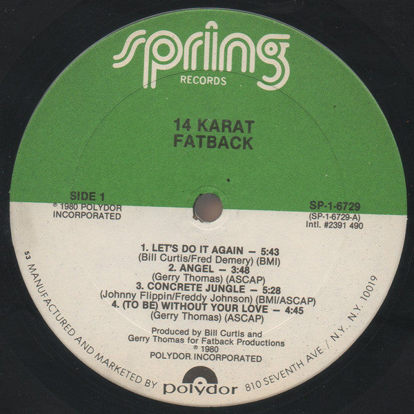 The Fatback Band : 14 Karat (LP, Album, 53 )