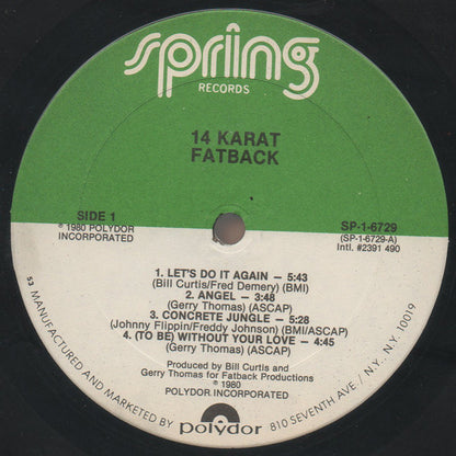 The Fatback Band : 14 Karat (LP, Album, 53 )