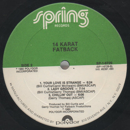 The Fatback Band : 14 Karat (LP, Album, 53 )