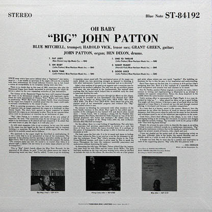 John Patton : Oh Baby! (LP, Album, Ltd, RE)