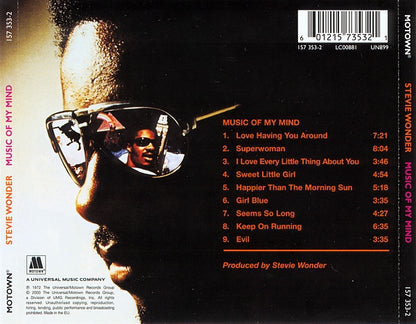 Stevie Wonder : Music Of My Mind (CD, Album, RE, RM)