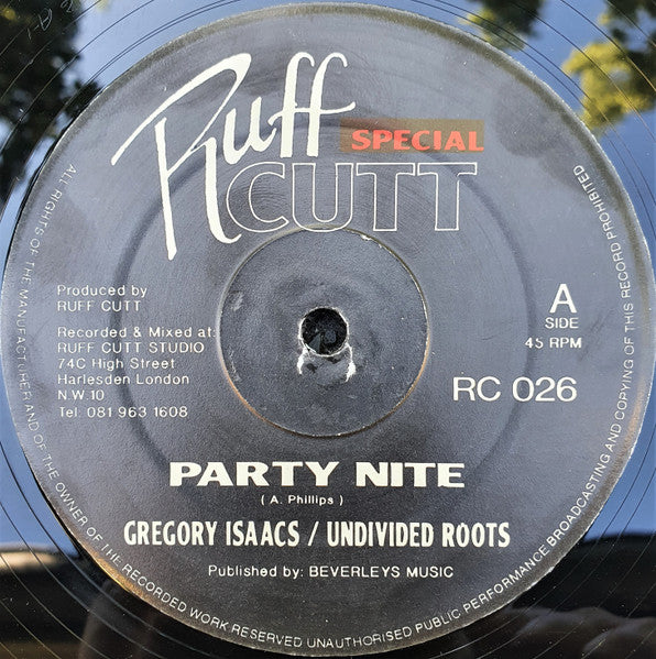Gregory Isaacs / Undivided Roots : Party Nite (12")