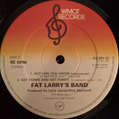 Fat Larry's Band : Act Like You Know (12", Single)