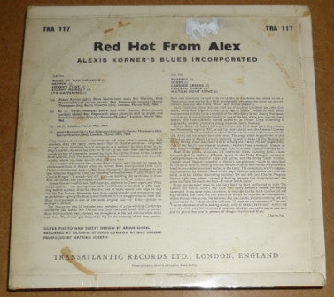Blues Incorporated : Red Hot From Alex (LP, Mono)