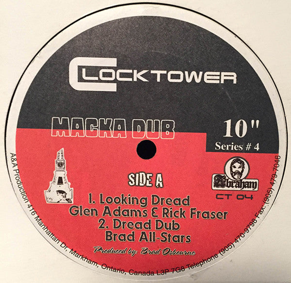 Glen Adams & Rick Fraser* / Brad All-Stars Featuring Carlton* And Family Man* : Macka Dub (10")