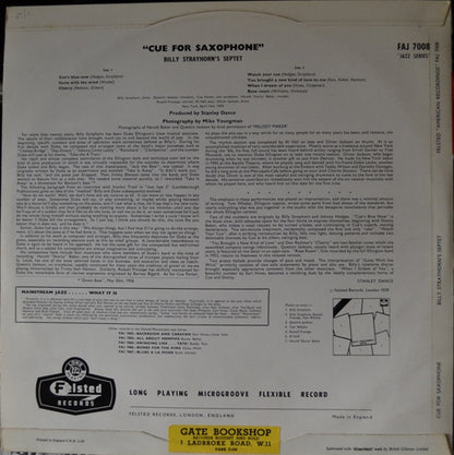 Billy Strayhorn's Septet : Cue For Saxophone (LP, Album, Mono)
