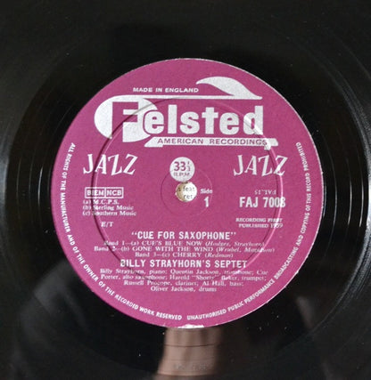 Billy Strayhorn's Septet : Cue For Saxophone (LP, Album, Mono)