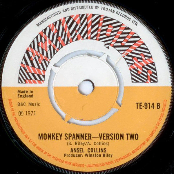 Dave & Ansel Collins : Monkey Spanner (7", Single, 4 p)