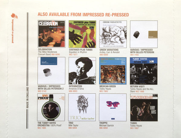 The Tubby Hayes Orchestra : Tubbs' Tours (CD, Album, RE, RM)