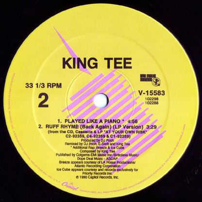King Tee : Ruff Rhyme (Back Again) (12", Single)