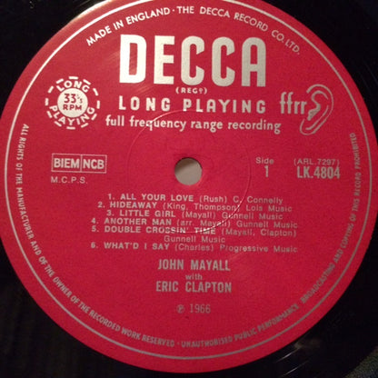 John Mayall With Eric Clapton : Blues Breakers (LP, Album, Mono)