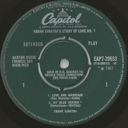 Frank Sinatra : Frank Sinatra's Story Of Love No. 7 (7", EP, Mono)