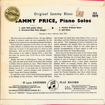 Sammy Price : Original Sammy Blues (7", EP)