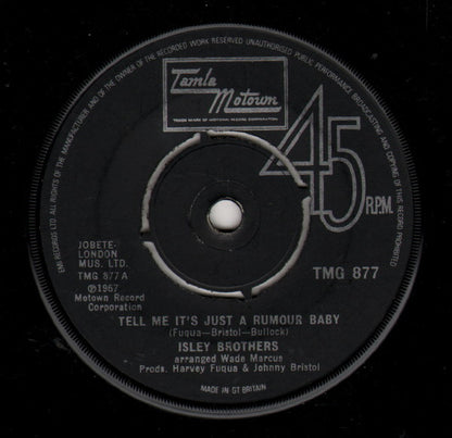 The Isley Brothers : Tell Me It's Just A Rumour Baby (7", Single)