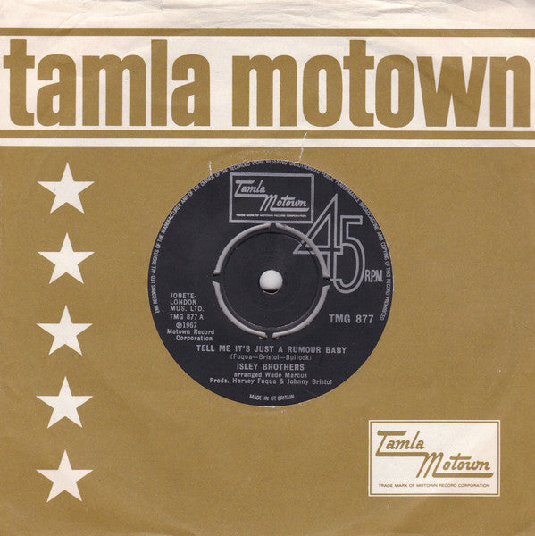 The Isley Brothers : Tell Me It's Just A Rumour Baby (7", Single)