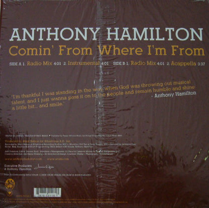 Anthony Hamilton : Comin' From Where I'm From (12")