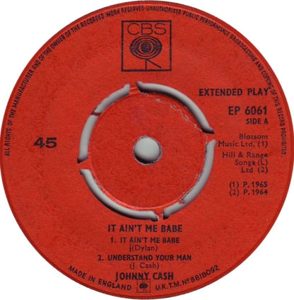 Johnny Cash : It Ain't Me Babe (7", EP, 4-P)