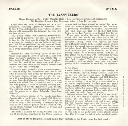 Harry Babasin And The Jazz Pickers : For Moderns Only (7", EP)