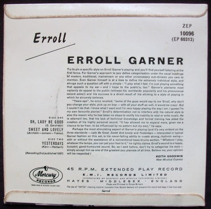 Erroll Garner : Erroll (7", EP, Mono)