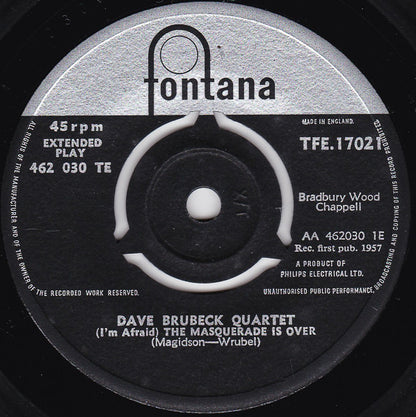 The Dave Brubeck Quartet : (I'm Afraid) The Masquerade Is Over / St. Louis Blues (7", EP)