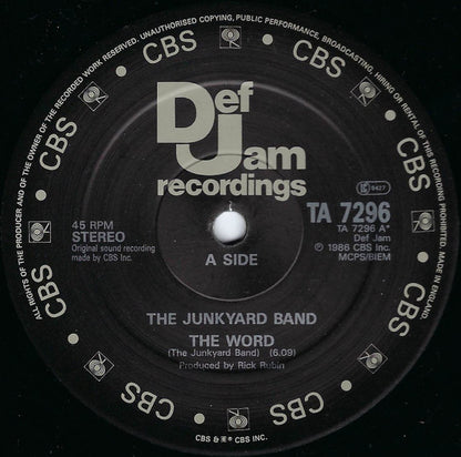 The Junkyard Band : The Word / Sardines (12")