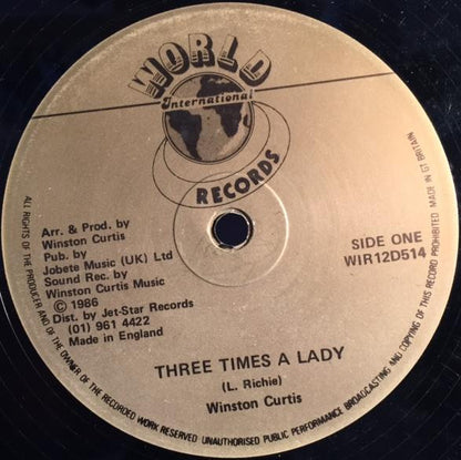Winston Curtis : Three Times A Lady / Sweet Dreams (12")