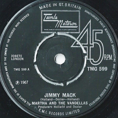 Martha Reeves & The Vandellas : Jimmy Mack (7", RE, Pus)
