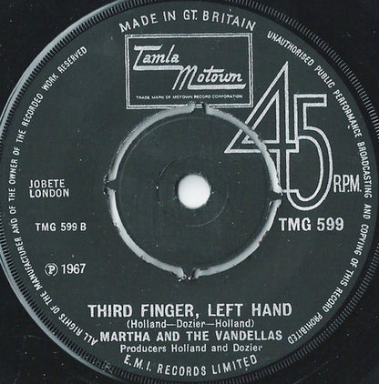 Martha Reeves & The Vandellas : Jimmy Mack (7", RE, Pus)