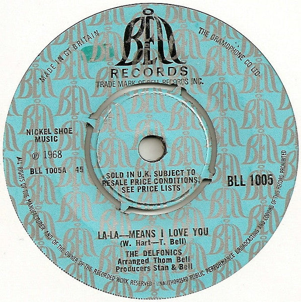 The Delfonics : La-La-Means I Love You / Can't Get Over Losing You (7", Single)