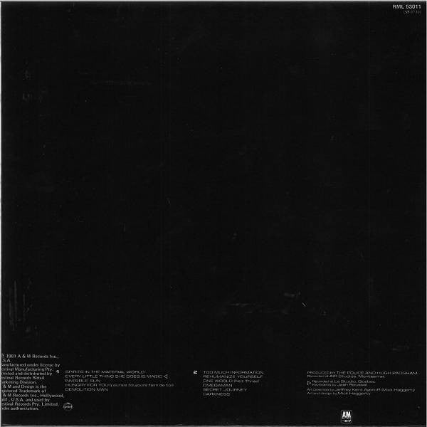 The Police : Ghost In The Machine (LP, Album)