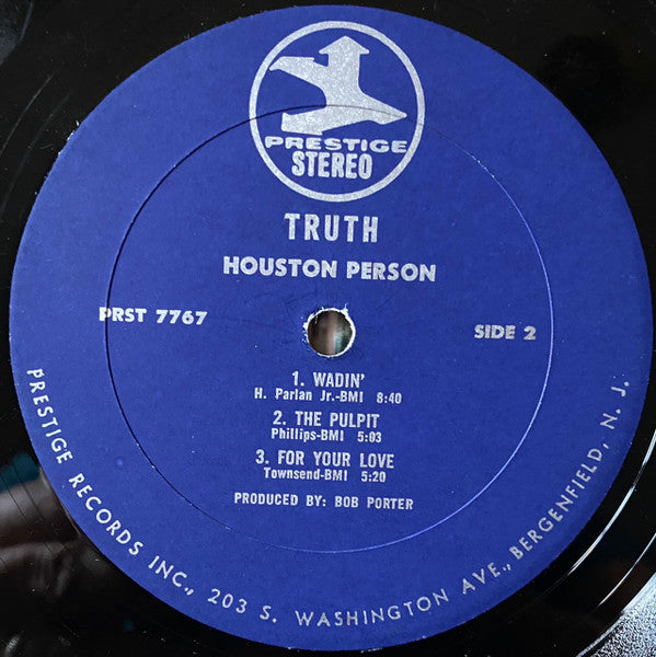 Houston Person : Truth! (LP, Album)
