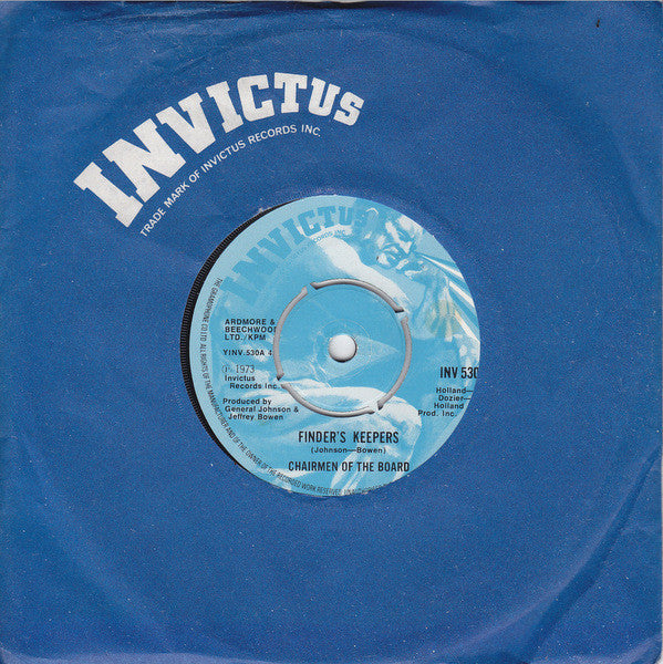 Chairmen Of The Board : Finder's Keepers (7", Single)