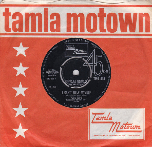 Four Tops : I Can't Help Myself (7", Single, 4-P)