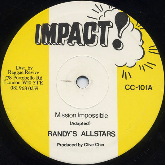 Randy's All Stars / Tony Brevett : Mission Impossible / Don't Get Weary (10", Yel)